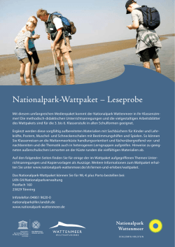 Leseprobe Wattpaket - Nationalpark Wattenmeer