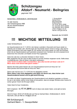 Hinweis Teilnahme