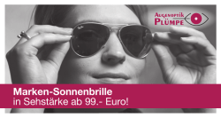 JETZT BEI AUGENOPTIK PLÜMPE: DIE NEUESTEN BRILLEN