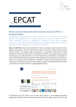EPCAT, die neue Software des EECC macht den neuesten EPCIS
