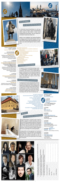 H&auml;ndel-Bach-Flyer 2016 - H&auml;ndel