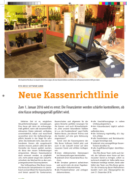 Neue Kassenrichtlinie - Rita Bosse Software GmbH