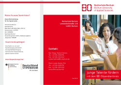 BO-Stipendienfonds - Hochschule Bochum