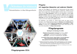 Pfingsten 2016 - Kliniken Dr. Vötisch