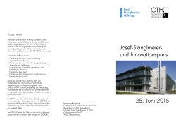 Josef-Stanglmeier- und Innovationspreis 25