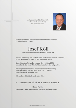 Josef K&ouml;ll - Bestattung Kogler