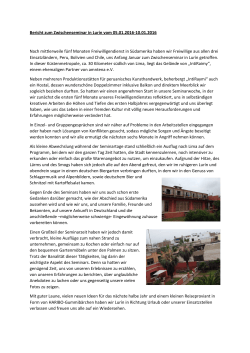 Bericht zum Zwischenseminar in Lurín vom 05.01.2016