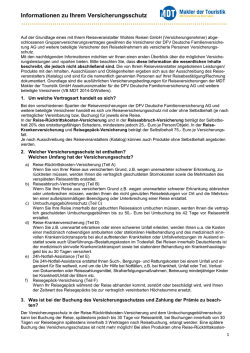 Informationen zu Ihrem Versicherungsschutz