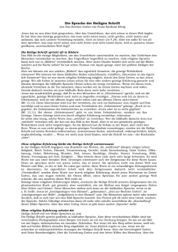Die Sprache der Heiligen Schrift von Kardinal Franz K&ouml;nig aus