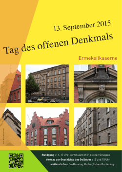 Handout 2015 zum Tag des offenen Denkmals