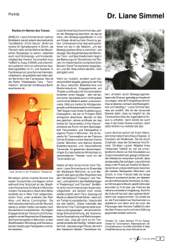 Fit for Dance, Institut für Tanzmedizin Dr. Liane Simmel