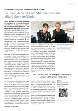 Eduroam-Accounts von Studierenden und Mitarbeitern gef&auml;hrdet