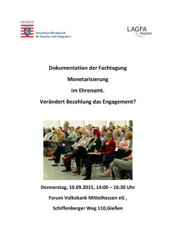 Dokumentation der Fachtagung - Freiwilligenagentur Marburg