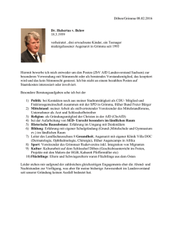 Dr. Hubertus v. Below