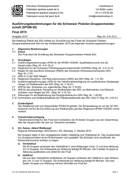 Final 2015 - Schweizer Schiesssportverband