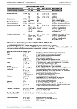 Jahresprogramm 2016 - Pistolensektion Hergiswil