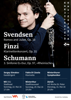Svendsen Finzi Schumann - Winterthurer Symphoniker