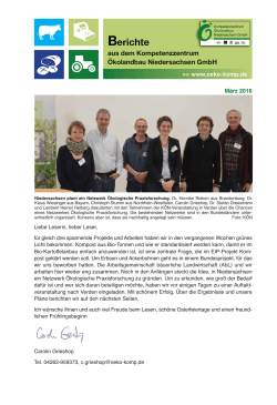Bericht vom März - Kompetenzzentrum Ökolandbau Niedersachsen