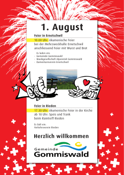 1. August - Gemeinde Gommiswald