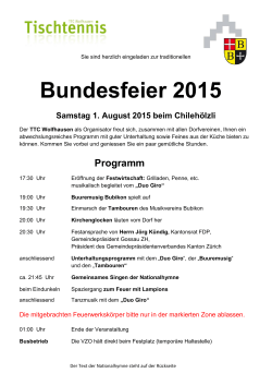 Bundesfeier 2015