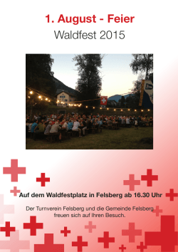 1. August - Feier Waldfest 2015