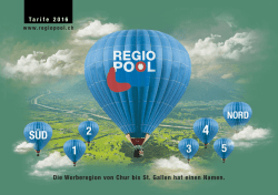 Die Werberegion von Chur bis St. Gallen hat