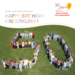 HAPPY BIRTHDAY, KINDERKLINIK!