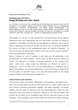 Happy Birthday zum 20er, Balea!