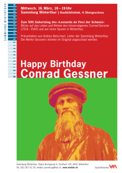 Happy Birthday Conrad Gessner