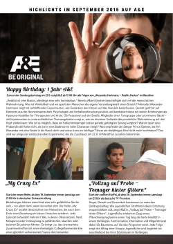 Happy Birthday: 1 Jahr A&E nXYr“ „My Crazy Ex” „Vollzug auf Probe