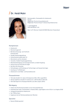 Ausf&uuml;hrlicher Lebenslauf