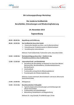 BU-Leistungsprüfungs-Workshop Der moderne