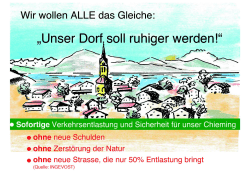 Unser Dorf soll ruhiger werden! - Bürgerinitiative Ein