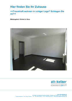 Hier finden Sie Ihr Zuhause