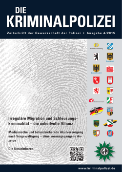 Irregul&auml;re Migration und Schleusungs kriminalit&auml;t &ndash; die unheilvolle