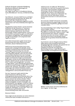 Sinfonie-Orchester verbreitet Wohlklang Musikverein Biberach