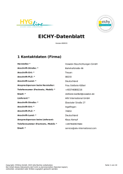 EICHY-Datenblatt