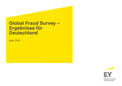 Global Fraud Survey – Ergebnisse für Deutschland
