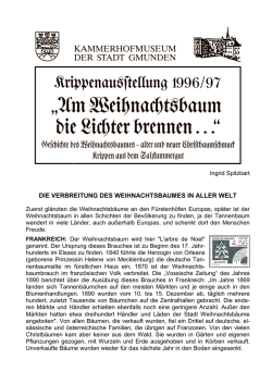 DIE VERBREITUNG DES WEIHNACHTSBAUMES IN ALLER WELT