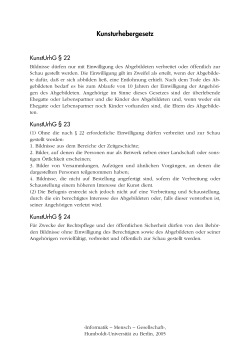 Arbeitsblatt KunstUrhG - Medienwissenschaft Universität Bayreuth