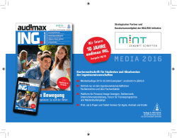Mediadaten: audimax ING - Karrierezeitschrift für Ingenieure