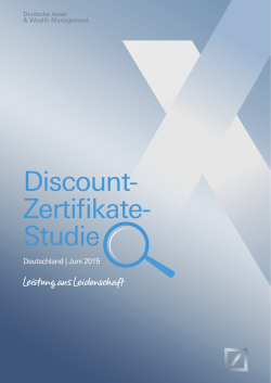 Discount- Zertifikate- Studie