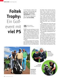 Foitek Trophy: Ein Golf- event mit viel PS