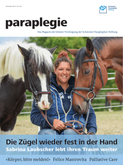Paraplegie Nr. 156, November 2015 - Schweizer Paraplegiker