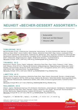 Dessert Becher assortiert - Glarona Gastro Service AG