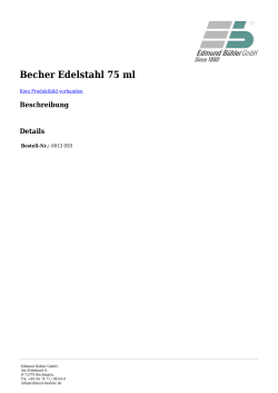 Becher Edelstahl 75 ml