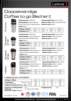 Doppelwandige Coffee to go Becher
