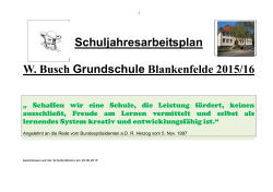 Schuljahresarbeitsplan 2015/16 - Wilhelm-Busch