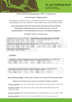 Dr. med. Wolfgang Busch - Die Feldenkrais
