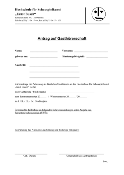 Hochschule f&uuml;r Schauspielkunst &bdquo;Ernst Busch&ldquo;